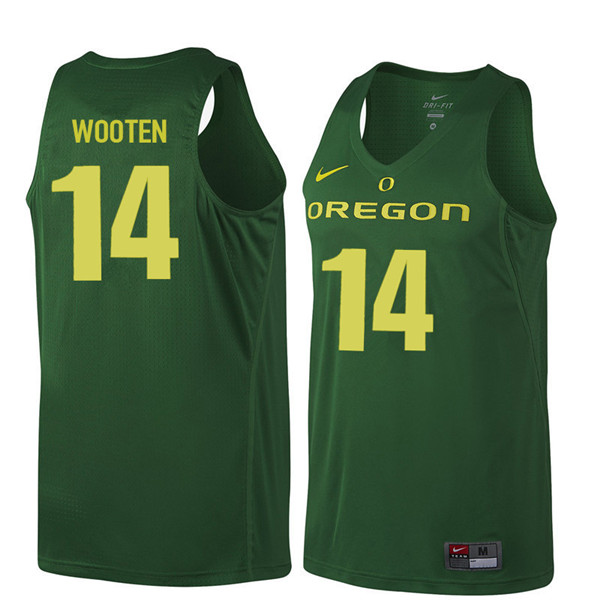 Men #14 Kenny Wooten Oregon Ducks College Basketball Jerseys Sale-Dark Green - Click Image to Close